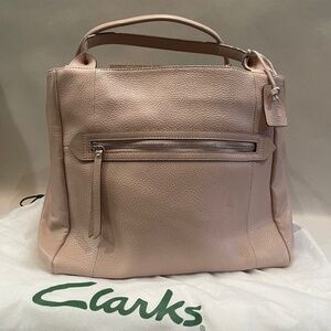 Clarks Pink medium two handled shoulder bag/purse